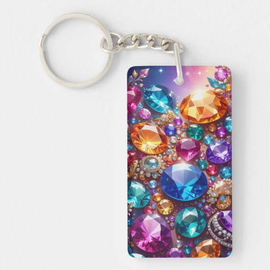 Porte-clés Pierres et Bijoux Colorés (Devant)