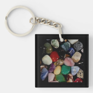 Porte-clés Pierres précieuses colorées