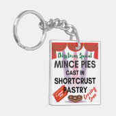 Porte-clés Pies de minces moulées dans la pâte à croûte court (Devant gauche)