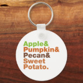 Porte-clés Pies de vacances ~ Fête Noël Thanksgiving Noël (Recto)