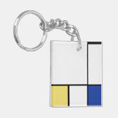 Porte-clés Piet Mondrian - Composition Abstrait géométrique (Devant gauche)