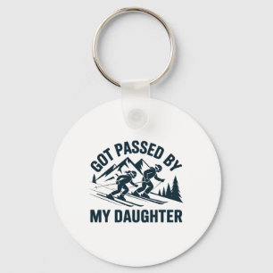 Porte-clés Piétiné par ma fille Ski Papa Drôle de ski Montagn