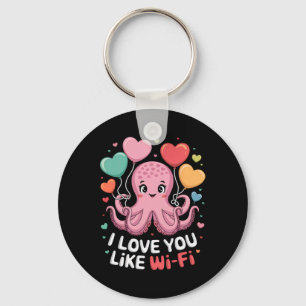 Porte-clés Pieuvre avec des cœurs Bylloons Je t'aime comme le