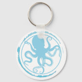 Porte-clés Pieuvre Bleue Côtière 2 (Recto)