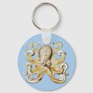 Porte-clés Pieuvre vintage Ernst Haeckel Vie marine nautique