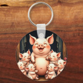 Porte-clés  Pig Art – Mother & Piglets (Verso)