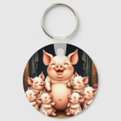 Porte-clés  Pig Art – Mother & Piglets (Verso)
