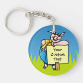 Porte-clés Pig avec Porte - clé de connexion (Devant)