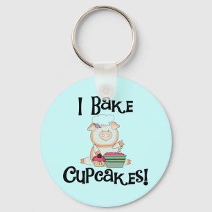 Porte-clés Pig I Bake Cupcakes Tshirts et cadeaux