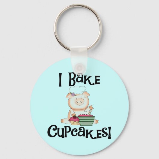 Porte-clés Pig I Bake Cupcakes Tshirts et cadeaux (Recto)