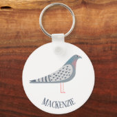 Porte-clés Pigeon Personalized (Recto)