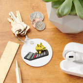 Porte-clés Piggy Bank Sur Un Porte - clé Calculateur