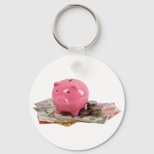 Porte-clés Piggy banque et argent (Recto)