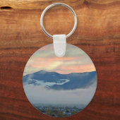 Porte-clés Pikes Peak au coucher du soleil avec banque de bro (Recto)