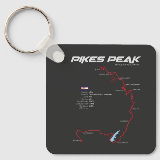 Porte-clés Pikes Peak Colorado USA Route 01 (Recto)