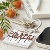 Porte-clés Pilates amusants trempés dans du chocolat (Devant Droit)