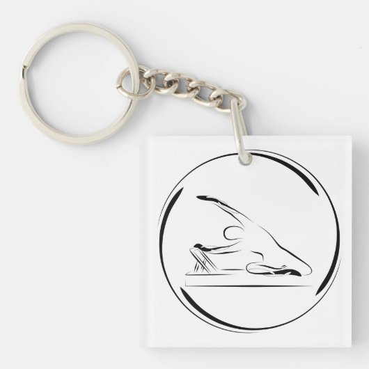 Porte-clés Pilates Mermaid sur le réformateur (Devant)