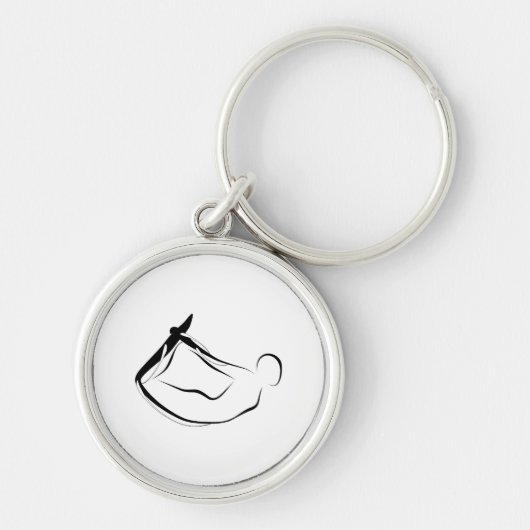 Porte-clés Pilates pose à roche - Mat (Devant)