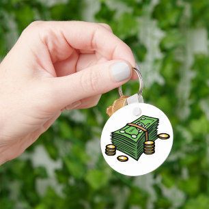 Porte-clés Pile d'argent avec pièces d'argent