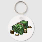 Porte-clés Pile d'argent avec pièces de monnaie (Verso)