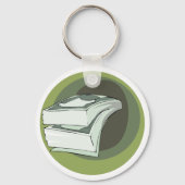 Porte-clés Pile d'argent en espèces dos verts (Verso)