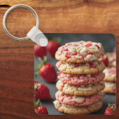 Porte-clés Pile De Biscuits Aux Pépites De Chocolat Blanc Et (Recto)
