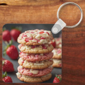 Porte-clés Pile De Biscuits Aux Pépites De Chocolat Blanc Et (Verso)