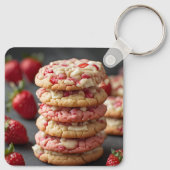 Porte-clés Pile De Biscuits Aux Pépites De Chocolat Blanc Et (Dos)