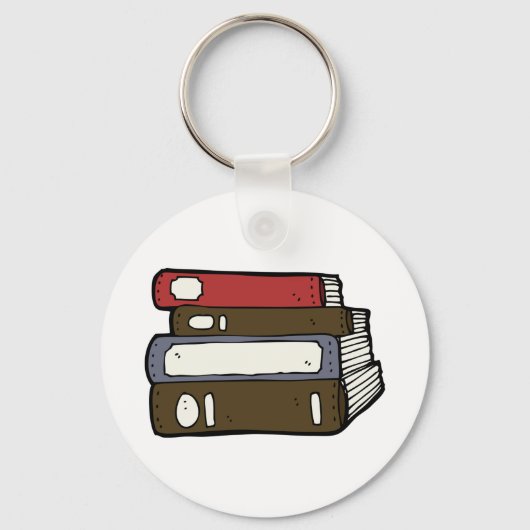 Porte-clés Pile de livres Bibliothèque Lecture (Recto)