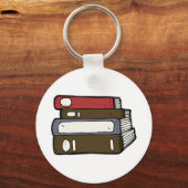 Porte-clés Pile de livres Lecture de bibliothèque (Recto)