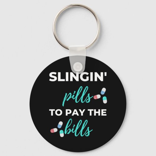 Porte-clés Pills de slingin pour payer les factures (Recto)