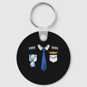 Porte-clés Pilote Costume Uniforme Aviateur Aviateur Aviateur