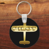 PORTE-CLÉS PILOTE D'AVION D'OR (Recto)