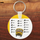 Porte-clés Pilote de bus scolaire (Recto)