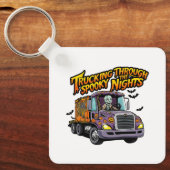 Porte-clés Pilote de camion Halloween (Recto)