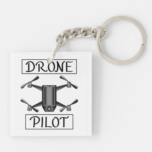Porte-clés Pilote De Drones Et De Drones (Dos)