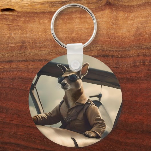 Porte-clés Pilote de kangourou australien, (Verso)