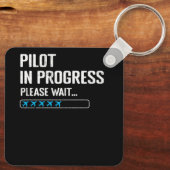 Porte-clés Pilote En Cours Veuillez Attendre Le Chargement De (Verso)