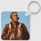 Porte-clés Pilotes d'aviation afro-américains de 2ÈME GUERRE  (Dos)