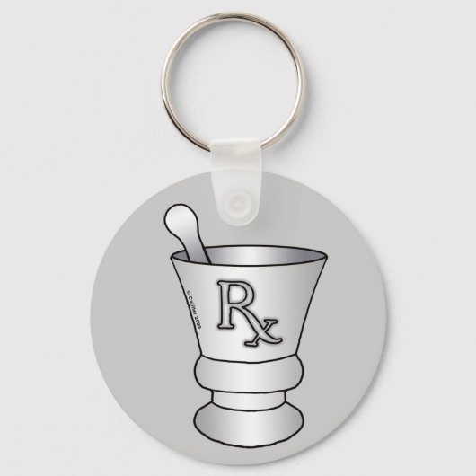 Porte-clés Pilule de mortier RX (Recto)