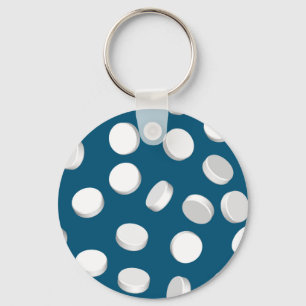Porte-clés pilules bleues