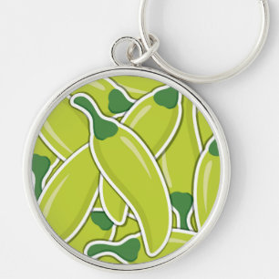 Porte-clés Piments de piment vert funky