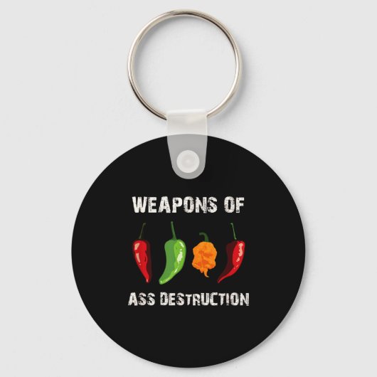 Porte-clés Piments Drôles Chili Tête Faucheuse Aliments Chaud (Recto)