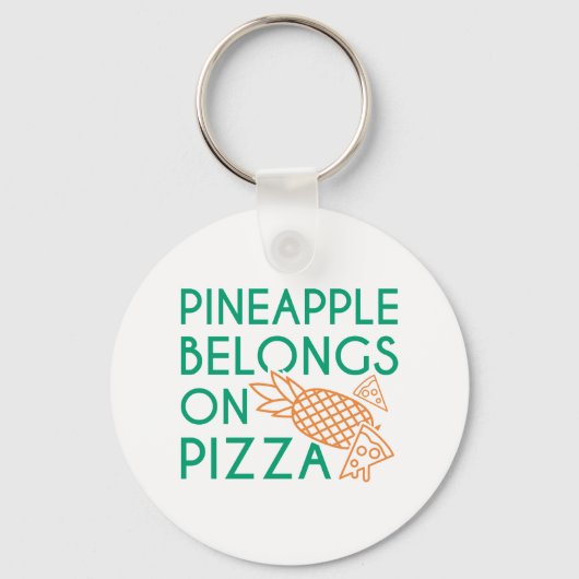 Porte-clés Pineapple Belongs On Pizza (Recto)