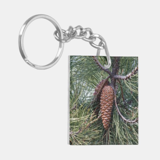 Porte-clés Pinecone sur le pin (Devant gauche)