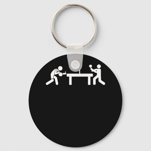 Porte-clés Ping Pong Table Tennis Stick Figures Pingpong (Recto)