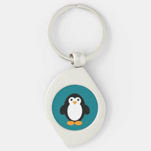 Porte-clés Pingouin à caricature mignonne