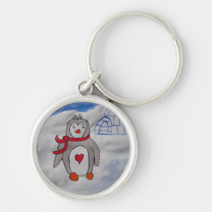Porte-clés Pingouin à neige d'hiver