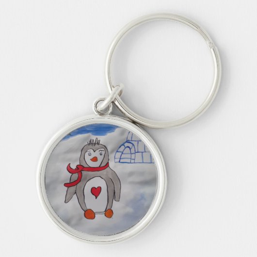 Porte-clés Pingouin à neige d'hiver (Devant)