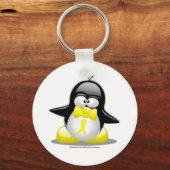 Porte-clés Pingouin à ruban jaune (Recto)